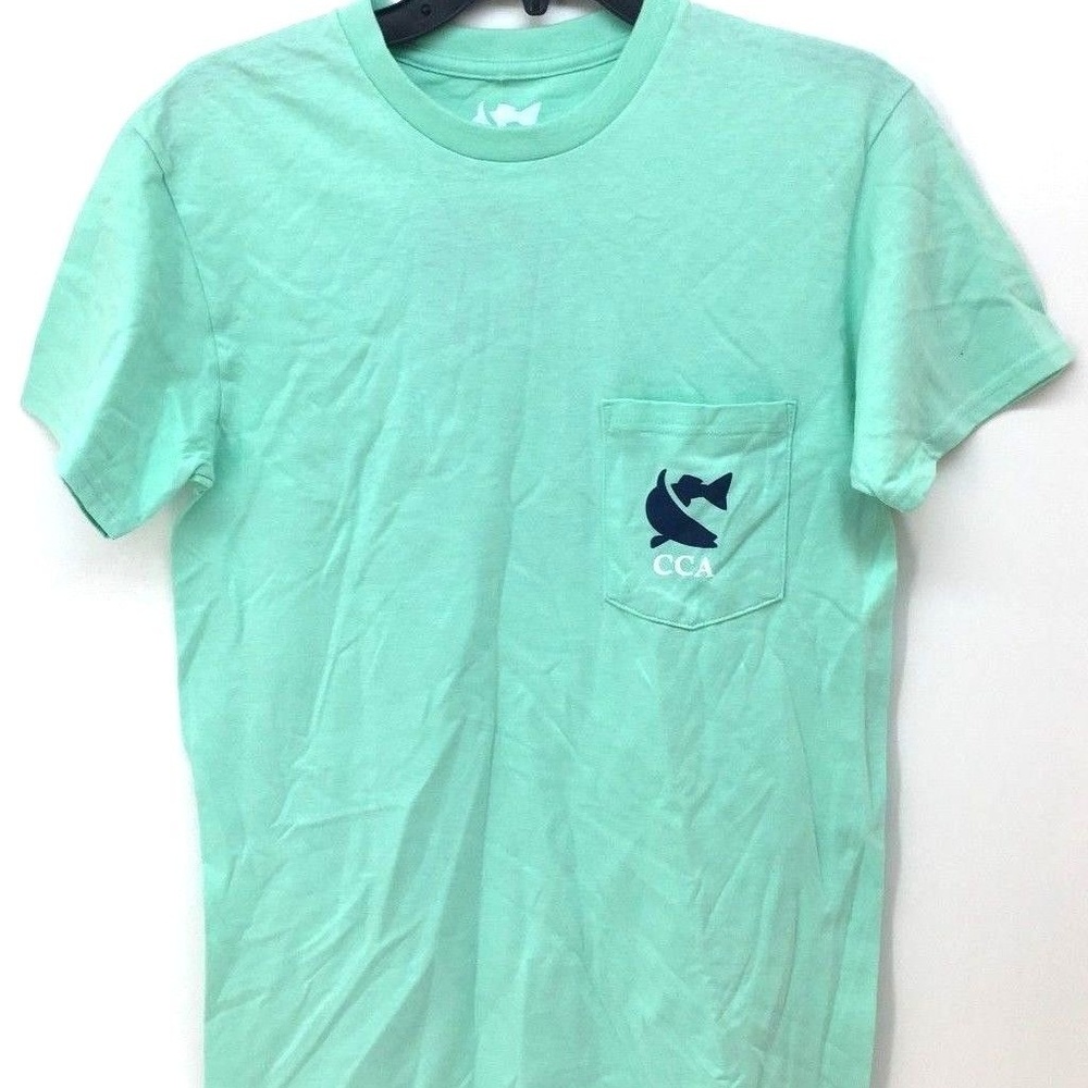 CCA Men's Coastal Short Sleeve Blue T-Shirt Sz S